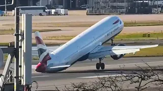 Plane Tail Strikes Runway