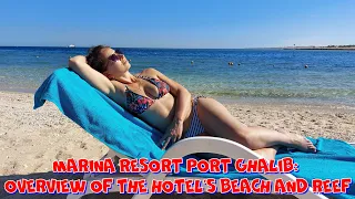 Marina Resort Port Ghalib: overview of the hotel's beach and reef