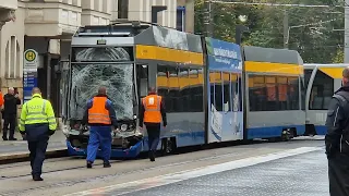 Schwerer Straßenbahnunfall LVB Angerbrücke | 27.10.2023