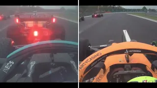 Valtteri Bottas crashes into Lando Norris | F1 2021 Hungarian GP start