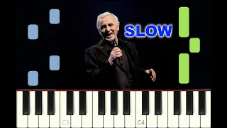 SLOW piano tutorial "EMMENEZ-MOI" Aznavour, 1967, avec partition gratuite