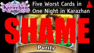 The Five Worst Cards in One Night in Karazhan - Card Review - Hearthstone
