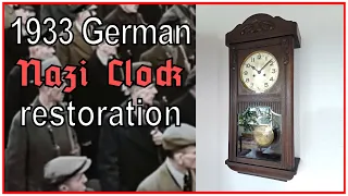 Abandoned 1933 Nazi German clock, complete restoration.