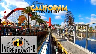 Incredicoaster Front Row On Ride POV - Disney California Adventure