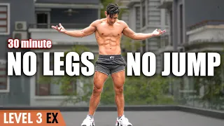 No Legs Bodyweight Workout | No Jump Lower Body Friendly [Level 3 EX]