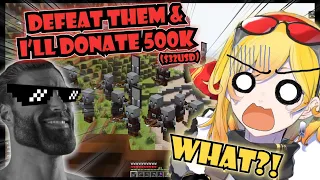A Guy Challenged Kaela To Defeat All Pillager For A SuperChat Donation 【HololiveID | Minecraft】
