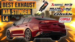 KIA Stinger Exhaust Sound L4🔥 Upgrade,Straight Pipe,Borla,Stock,Muffler Delete,Mods,Review,Upgrade+