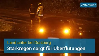 Starkregen sorgt für Überflutungen  in Duisburg