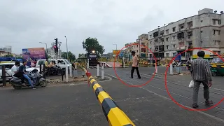 Mysterious People Found on Railgate when Indian Railways Locomotive Crossing through Railgate