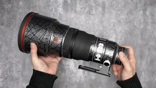 Wrapping the $6000 Sony 300mm GM Lens.