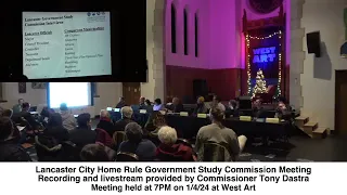 Home Rule Study Commission Meeting - January 4, 2024 - Part 1 of 2