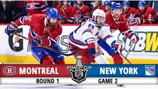 Montreal Canadiens vs New York Rangers | Round 1 Game 2 | 2017 Playoffs Highlights