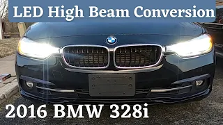 2012-2017 BMW F30 328i High Beam Halogen To LED Conversion/Bulb Replacement