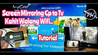 Screen Mirroring Cp to Tv, kahit walang Wifi. Tutorial