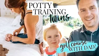 DAY IN THE LIFE WITH A NEWBORN | POTTY TRAINING TWINS! | Kendra Atkins