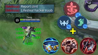 CLINT USERS TRY META SUSTAIN EMBLEM AND BUILD!!🔥 LITERALLY HIGH DEFENSE AND LIFESTEAL!! (must try)