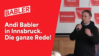 Andi Babler in Innsbruck - die ganze Rede!