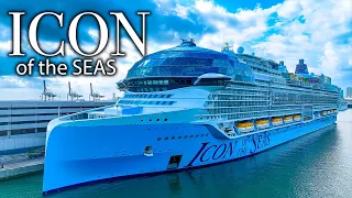 ICON OF THE SEAS | THE LARGEST CRUISE SHIP IN THE WORLD | PORT OF MIAMI | DRONEVIEWHD