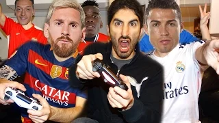 PLAYING FIFA 17 WITH FOOTBALLERS ft. Ronaldo, Messi, Pogba, Ozil, Costa | Footy Friends