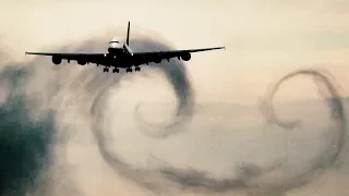 SPECTACULAR! Airbus A380 Condensation and Vortices on Landing at Zurich Kloten Airport