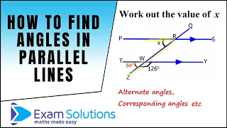 Angles in Parallel lines  | GCSE Level 4-5 | ExamSolutions
