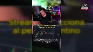 Viral económico: reacción de un streamer por el peso argentino