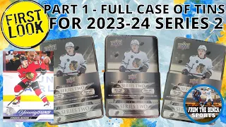 FIRST LOOK - FULL CASE OF TINS PART 1 - THE BEST VALUE FOR 2023-24 UPPER DECK SERIES 2 BEDARD?