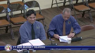 FY 2025 Budget Hearing - Senator Joe S. San Agustin - MAY 2, 2024 8AM OPA