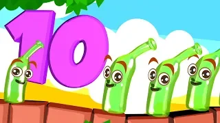 Ten Green Bottles | Kids Songs & Nursery Rhymes For Children