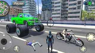 Black Hole Ninja Rope Hero Vegas Crime Simulator Drive Green Monster Truck #36 - Android Gameplay