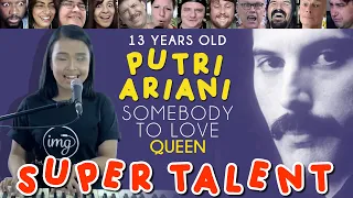AMAZING TALENT OF 13 YO❗💥 Putri Ariani Somebody to Love Queen Cover Reaction Compilation