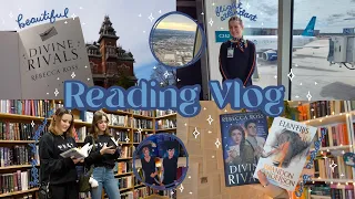 READING VLOG | book shopping, visiting katie & flight attendant life 📖✈️☁️