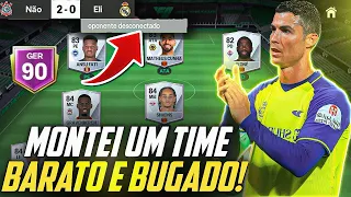 INCRÍVEL 😱 💥  MUITO BUGADO! MONTEI UM TIME SÓ COM CARTAS PRATA E FICOU ABSURDO! | FC MOBILE