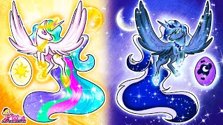 MY LITTLE PONY Funny Stories: Celestia And Luna Day And Night Makeup #2 | 재미있는 스톱 모션 만화 |Annie Korea