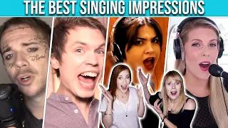 Reacting to Singer Impressions and Trying it Ourselves! [Roomie, Black Gryphon, Yanina, Eline]