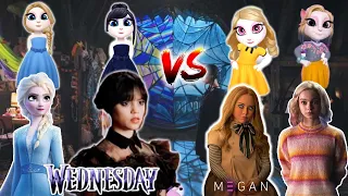 My talking Angela 2 / Wednesday vs Elsa Frozen❄ vs M3gan vs Enid sinclair vs angela 2
