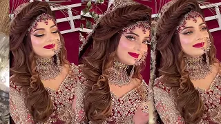 kashees bridal hairstyle l curly hairstyles l wedding hairstyles for Barat look l fishtail braid