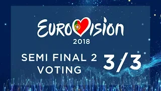 EUROVISION 2018 // SEMI FINAL 2 VOTING PT. 3/3