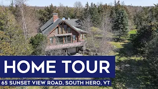 Vermont Home Tour: Secluded Log Home On +10 Acres In South Hero, VT | Vermont Real Estate