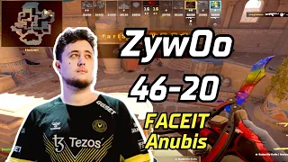CS2 POV | ZywOo (46-20) (Anubis) | FACEIT Ranked | Feb 12, 2024