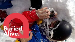 Skier rescue woman trapped beneath snow struggling for air | SWNS