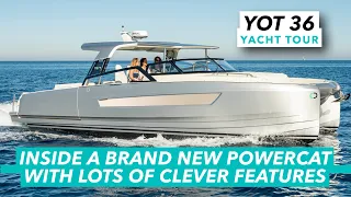 Inside a brand new powercat with lots of clever features | YOT 36 full tour | Motor Boat & Yachting