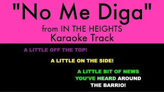 "No Me Diga" from In the Heights - Karaoke Track with Lyrics