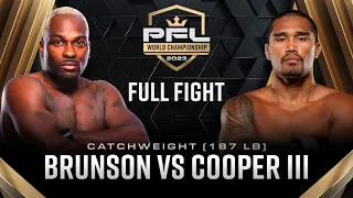 Derek Brunson vs Ray Cooper III | 2023 PFL Championship