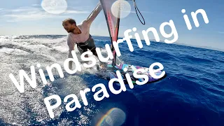 Does it get any better? Windsurfing at Surfers Paradise in Rhodes, Greece