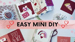 EASY MINI ALBUM / JOURNAL TUTORIAL - SNAIL MAIL IDEAS - STEP BY STEP DIY - USE YOUR SCRAPS!