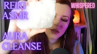 ✨Reiki ASMR| Aura cleanse💫| Sound healing, crystals, chakra clearing~ Rain and thunder sounds