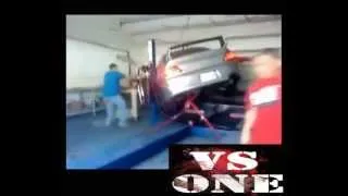 EVO plummets and falls off dyno Funny Accident