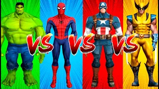 SUPERHEROES COLOR DANCE CHALLENGE Hulk vs Spider-Man vs Captain America vs Wolverine