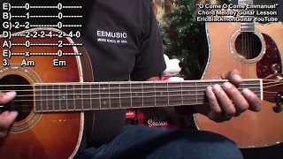 How To Play O COME, O COME EMMANUEL Guitar Lesson - Chord Melody Christmas @EricBlackmonGuitar